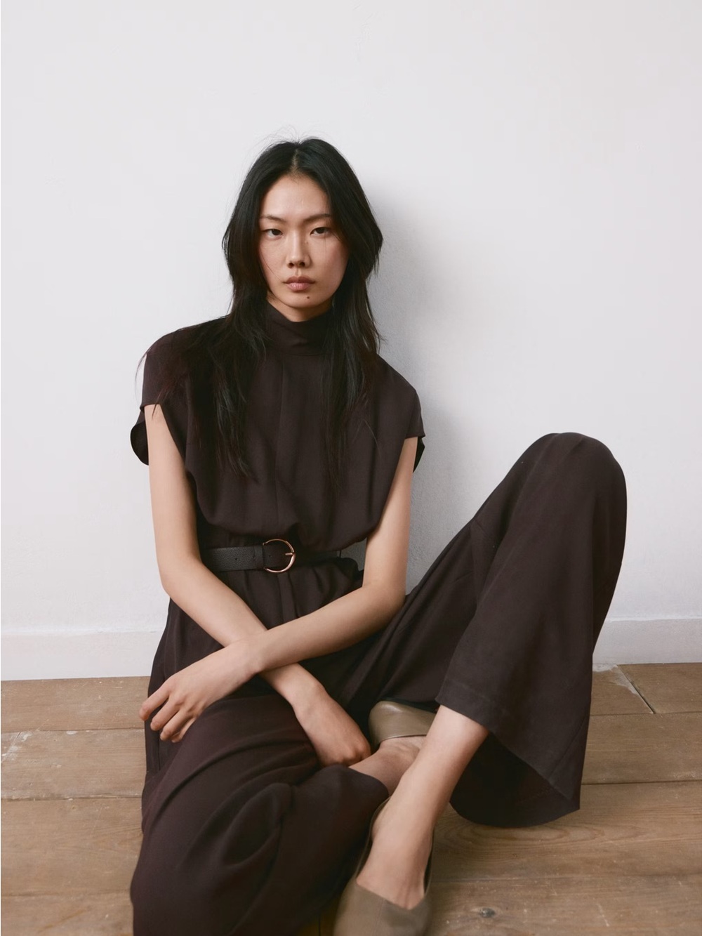 NWT (size M) MANGO LYOCELL JUMPSUIT WITH BELT - Picture 5 of 11
